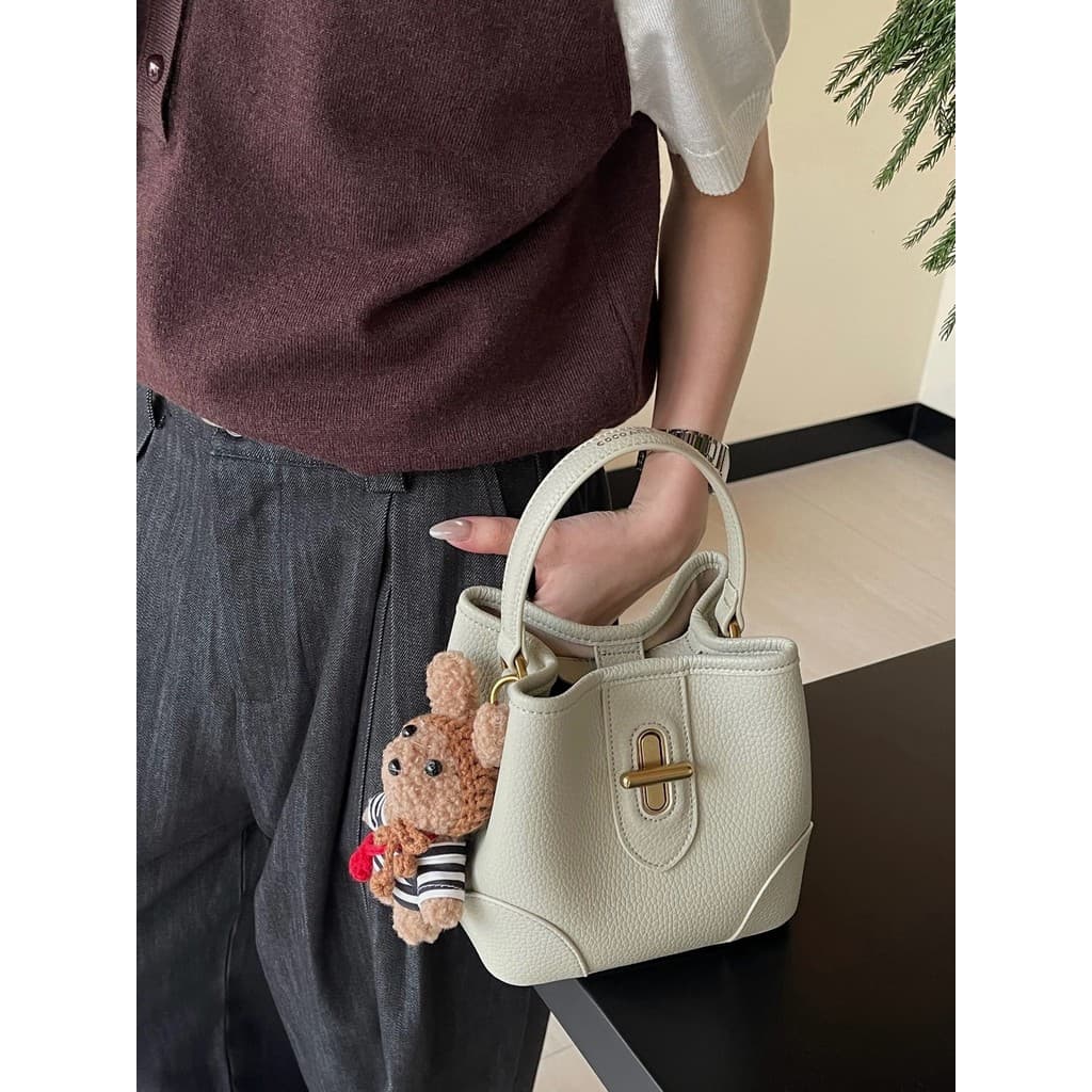 VOMAS bolsa pequena feminina 2026 couro genuíno novo estilo moda na moda All-Match bolsa de ombro mensageiro balde saco