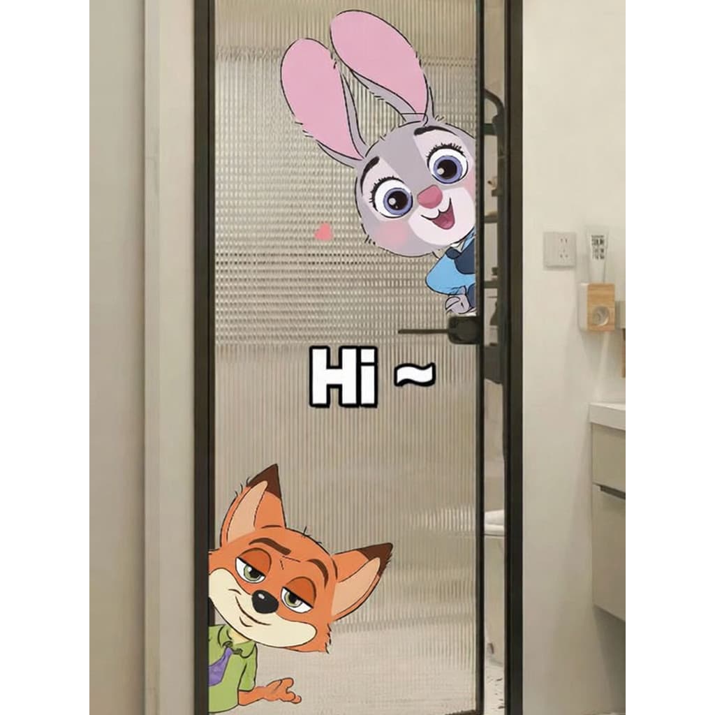 Novos desenhos animados bonitos adesivos decoração criativa cozinha porta deslizante janela bonito banheiro adesivos Ant