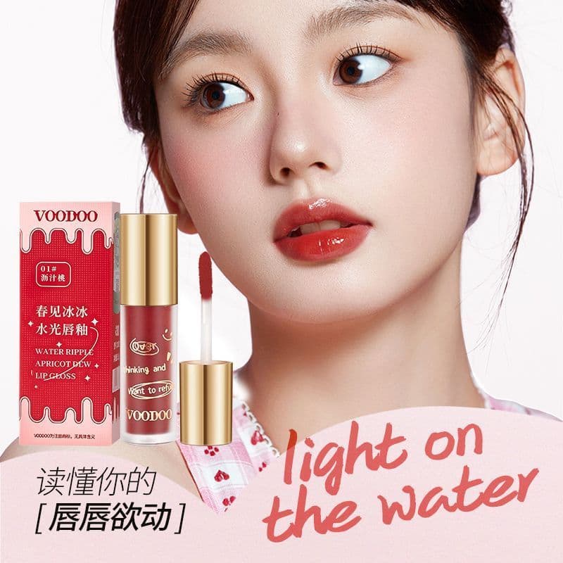 VOODOO Lip Glaze Mirror Water Gloss Matte Lip Mud Lip Gloss Batom Hidratante Hidratante Veludo Fosco Branqueador Copo An