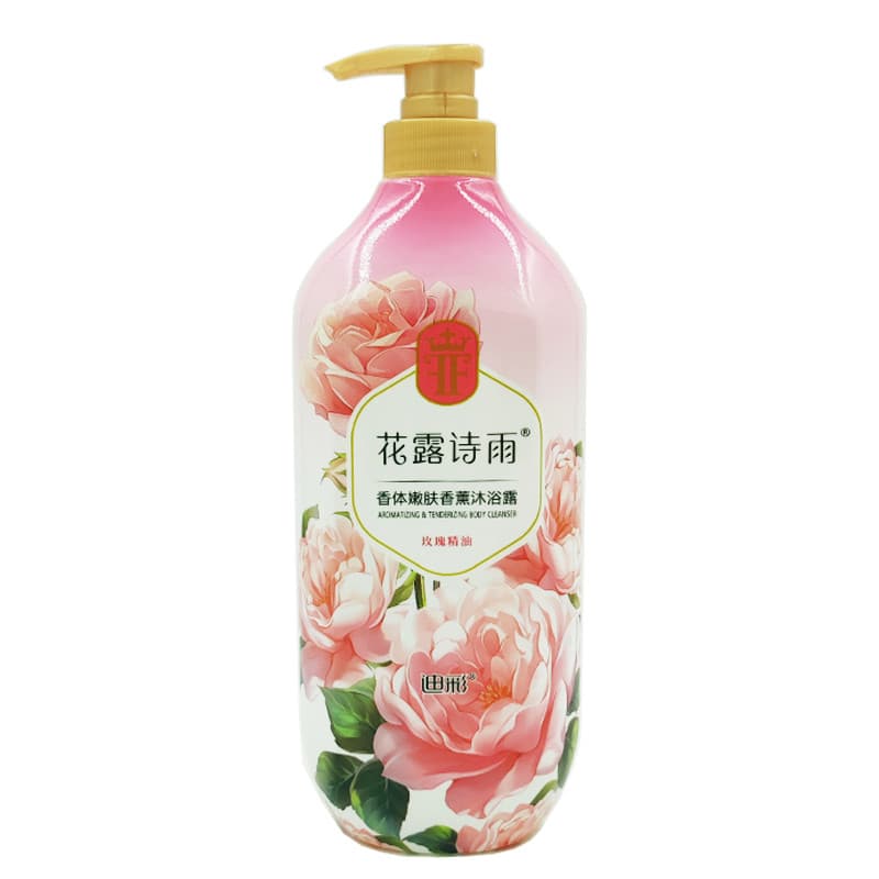 Dicai Rose Fragrância Limpeza Profunda Aromaterapia Gel de Banho 900ml Gel de Banho Gel de Banho Limpeza Profunda Homens