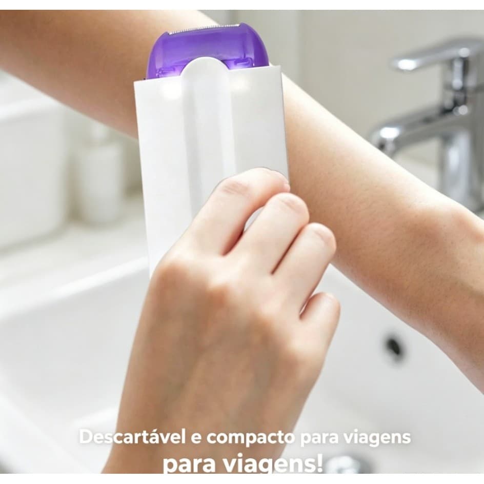Mini Depilador Elétrico Sem Fio Recarregável, Para Rosto e Corpo Feminino