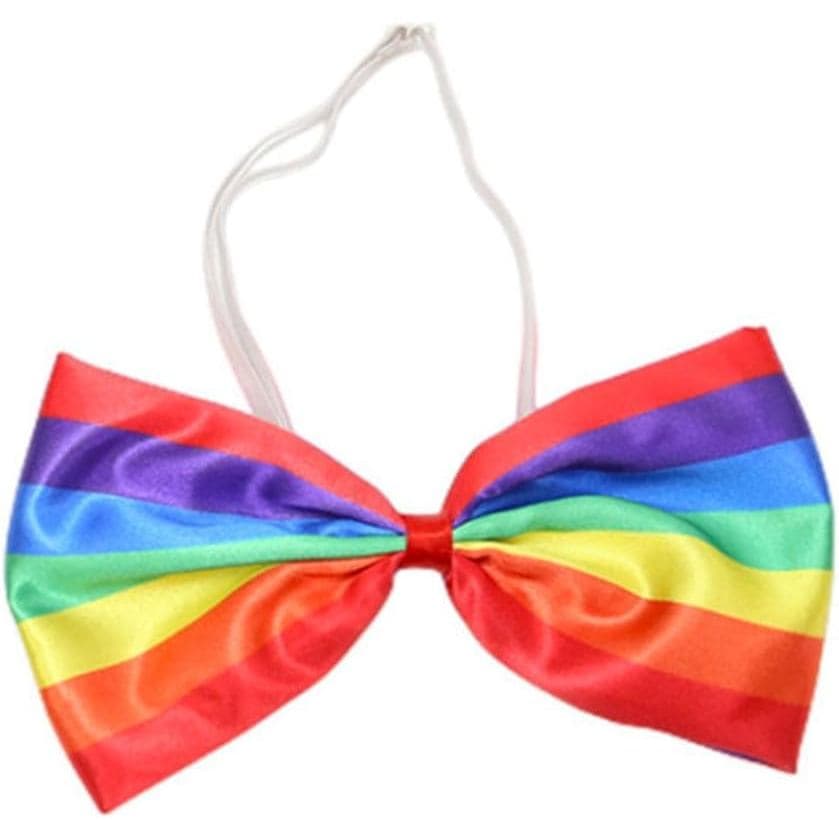 Gravata Borboleta com Listras de Arco-Íris para o Orgulho LGBTQIA+, Grande Gravata Borboleta Arco-Íris, Grande Gravata B