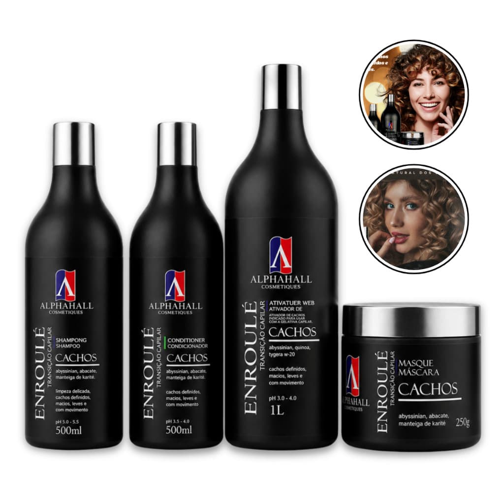 Kit Enroulé Tradicional com Ativador Teia  - 4 Passos Alpha Hall