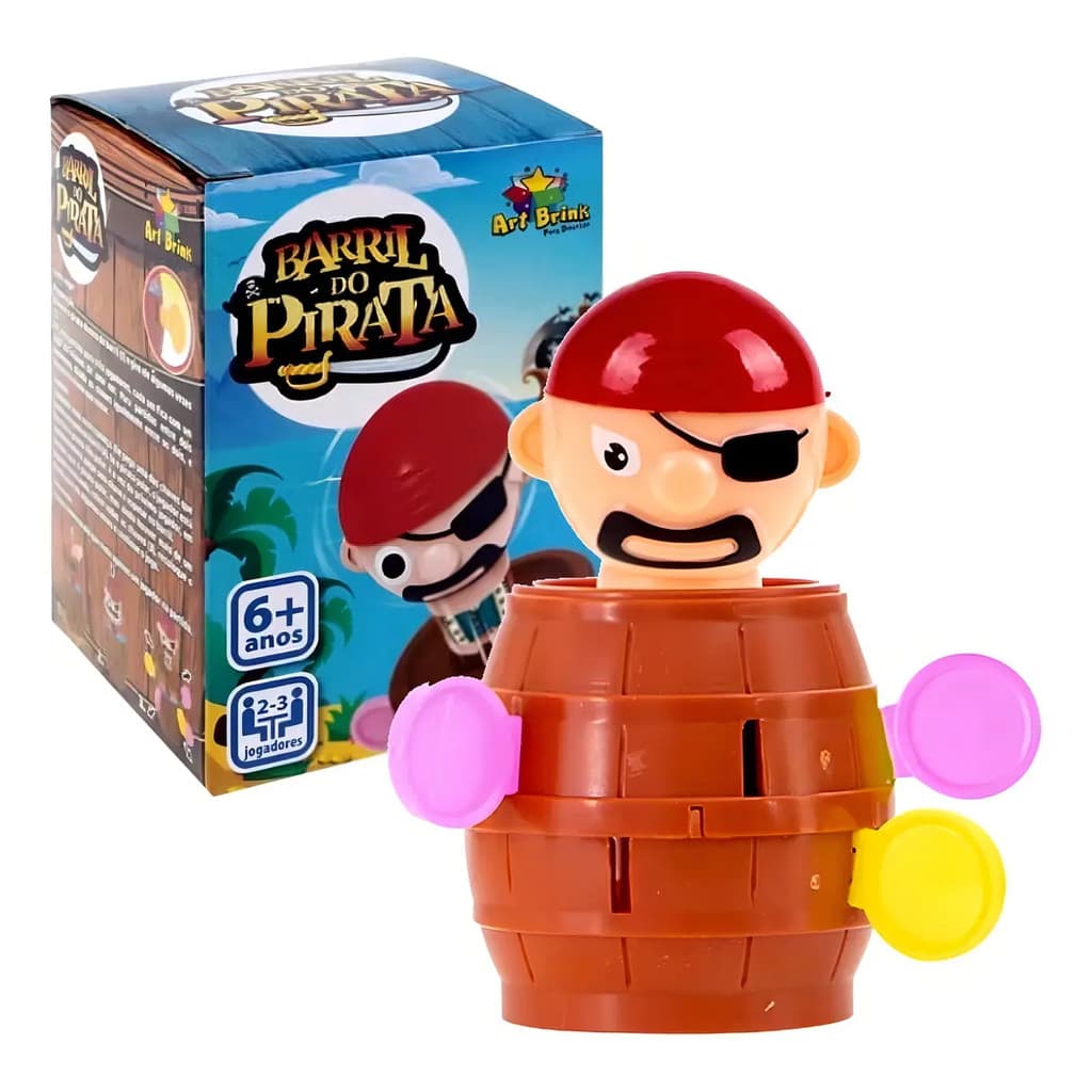 Jogo De Mesa Barril Pirata Médio Art Brink 16 Adagas