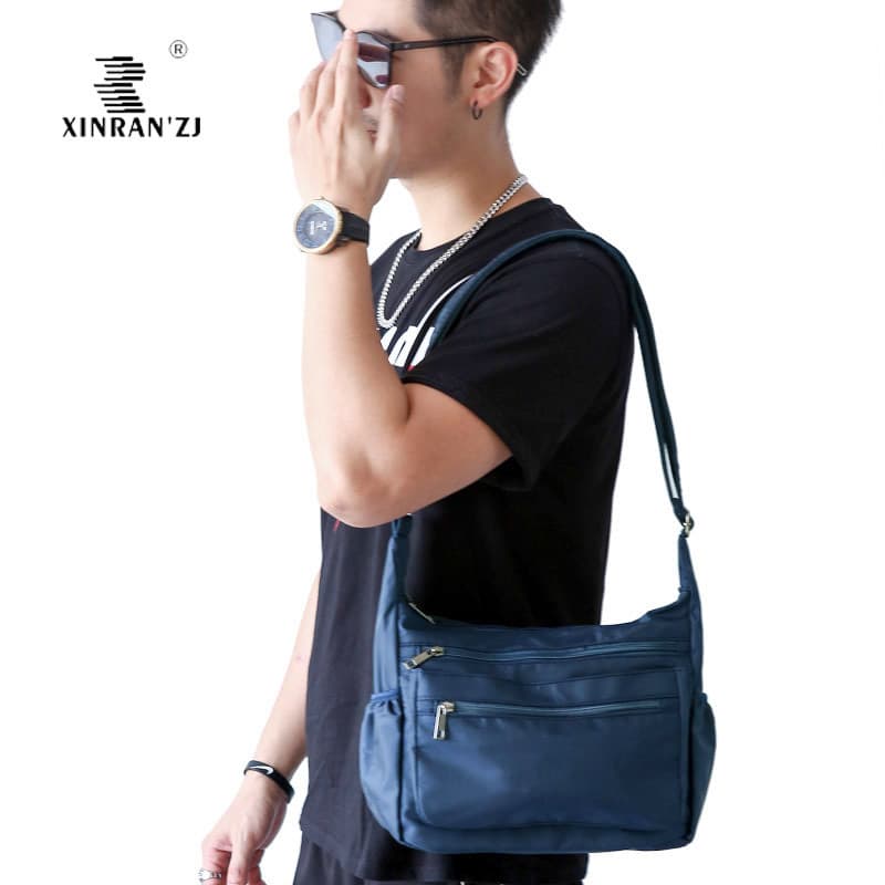 Bolso com vários zíper, leve, à prova d'água, obesidade, Horizontal, corpo cruzado, Casual, de um ombro, bolsa pequena d