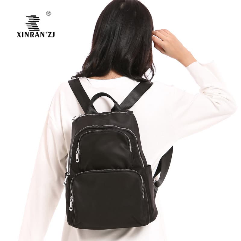 Multi-bolso leve à prova dwaterproof água portátil mochila lazer viagem personalidade estilo Preppy feminino estudante u