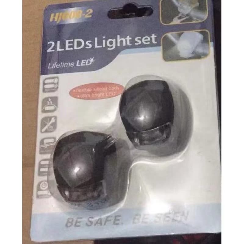 Kit Farol Bike Bicicleta Lanterna Bike Sinalizador Bike Par Silicone