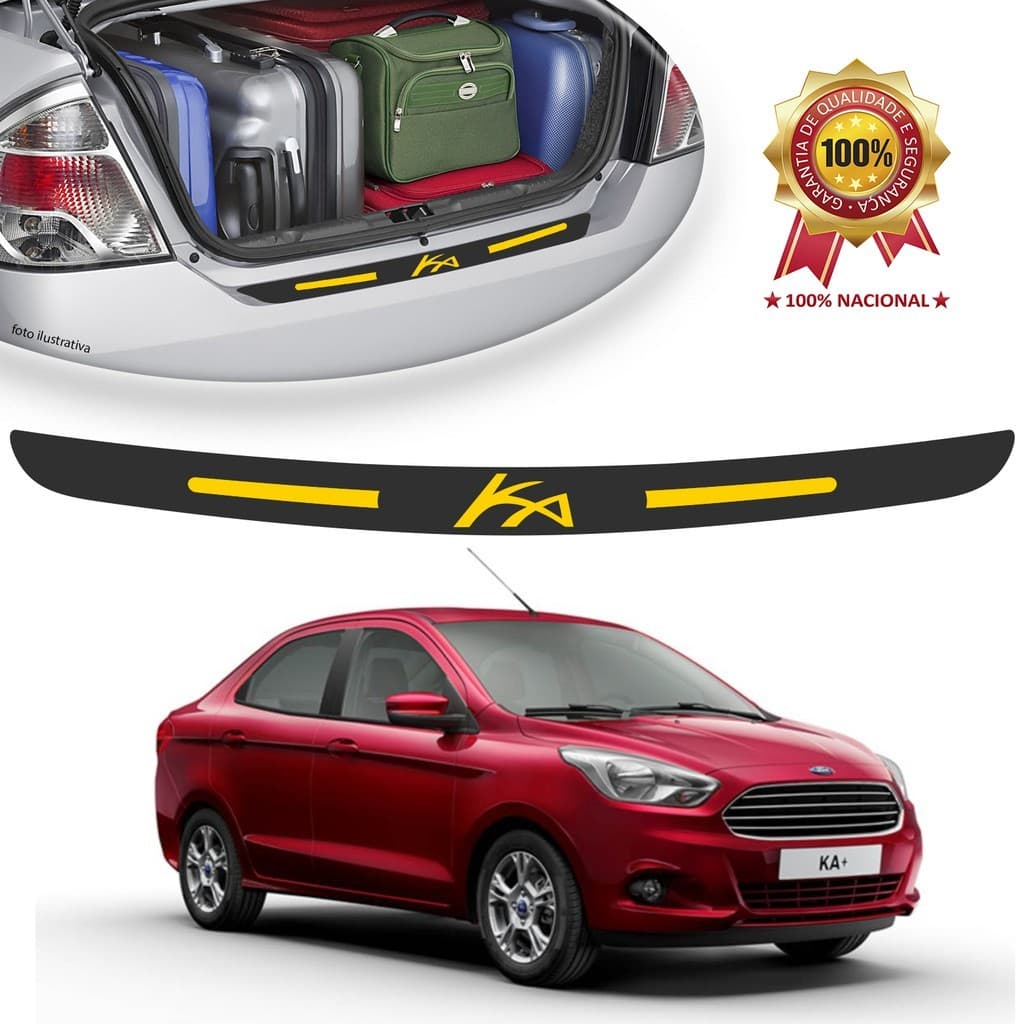 Soleira de Porta Malas Adesivo Protetor Ford Ka Sedan Universal Carro personalizado