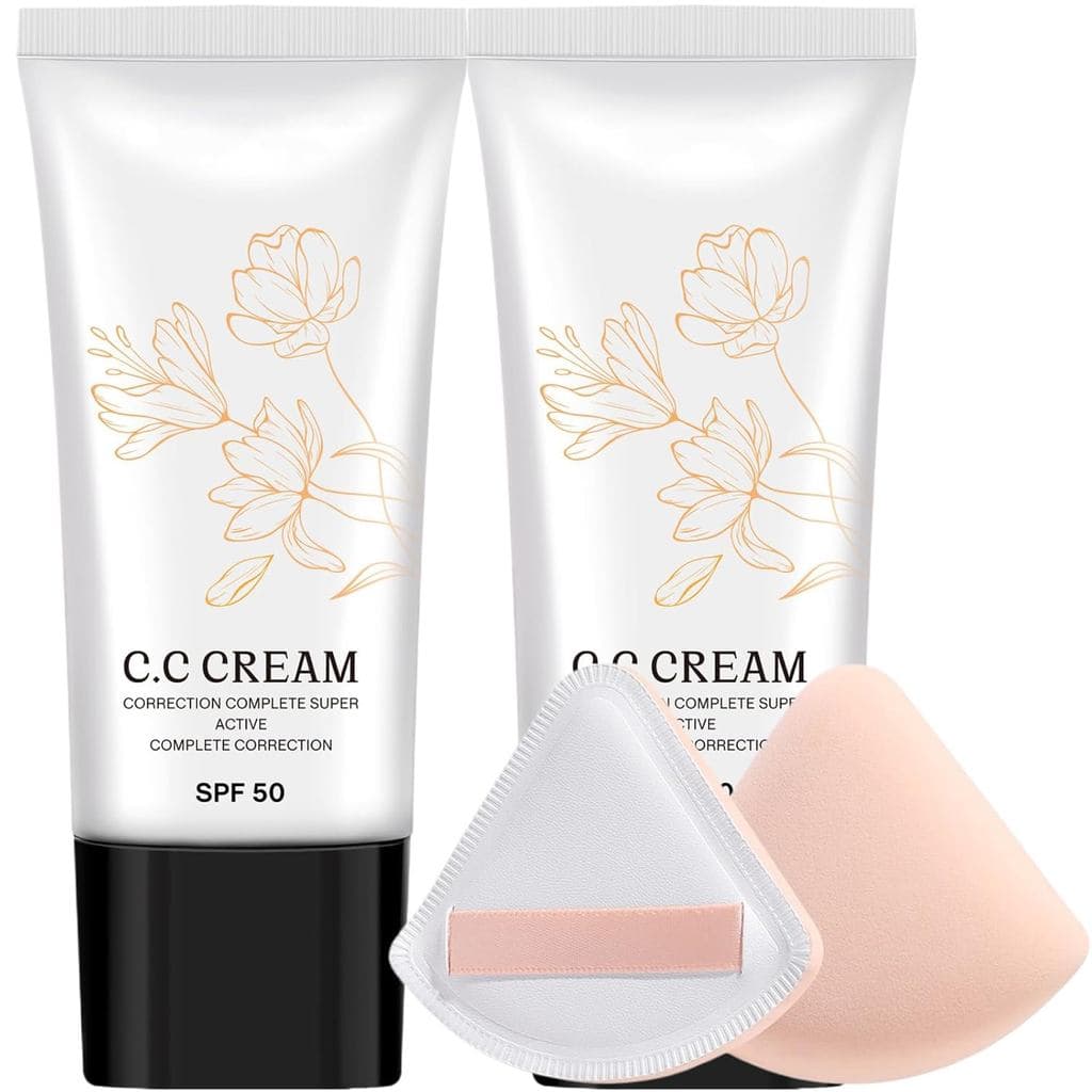 CC Cream Coreano com FPS 50 para Mulheres Mais Velhas, CC Cream Coreano que Muda de Cor e se Ajusta Automaticamente para