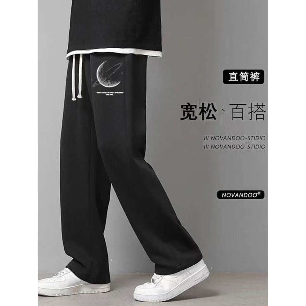 T na moda All-Match meninos calças casuais verão solto calças retas adolescentes estudantes primavera outono esportes Sw