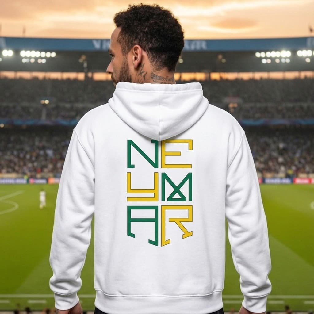 Blusa De Frio Moletom Jaqueta Casaco Agasalho Neymar Njr Nj Algodao Seleção Copa