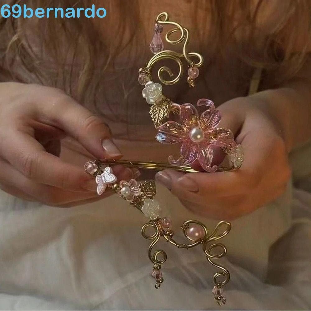 Pulseira De Flor BERNARDO Iris , Braço Aberto Floral Oco , Braçadeira Vintage Ajustável Estilo Férias