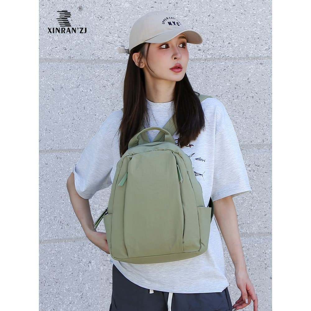 Leve náilon estudante universitário mochila feminina estilo japonês literário versão coreana mochila Casual nicho muitos