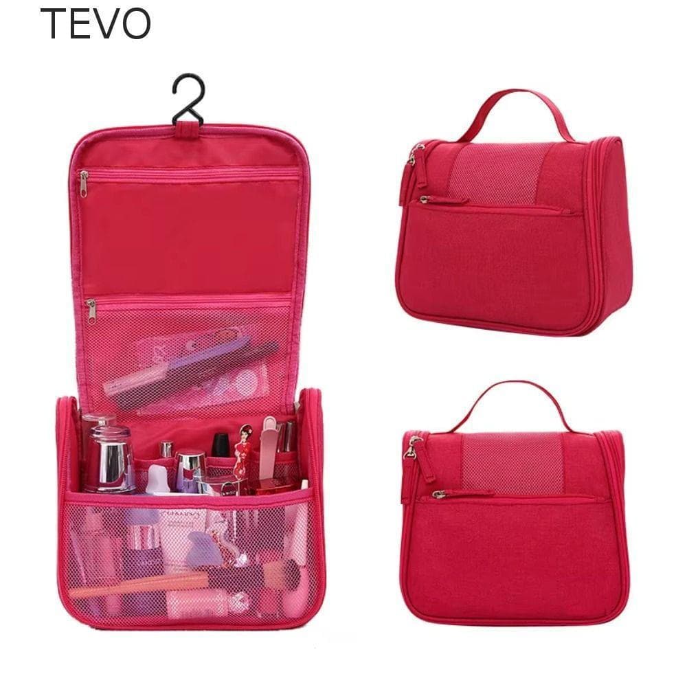 Bolsa De Higiene Pessoal Para Viagem TEVO , Com Gancho Suspenso , Estojos De Maquiagem Pendurados À Prova D'água , Dobrá