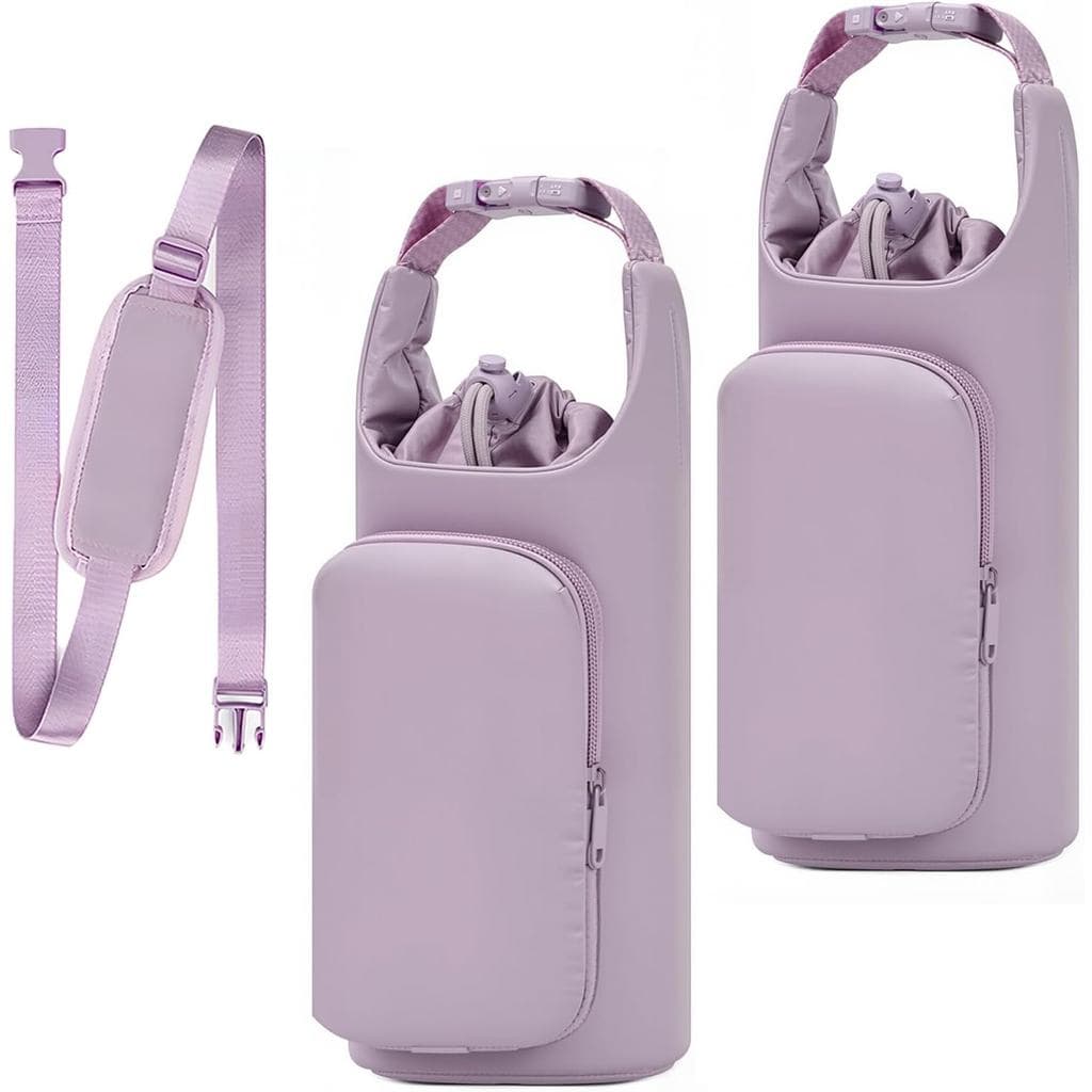 Conjunto de 2 Capas para Garrafa de Água com Bolso para Telefone, para Garrafas de 32oz e 40oz, Suporte Isolado para Gar