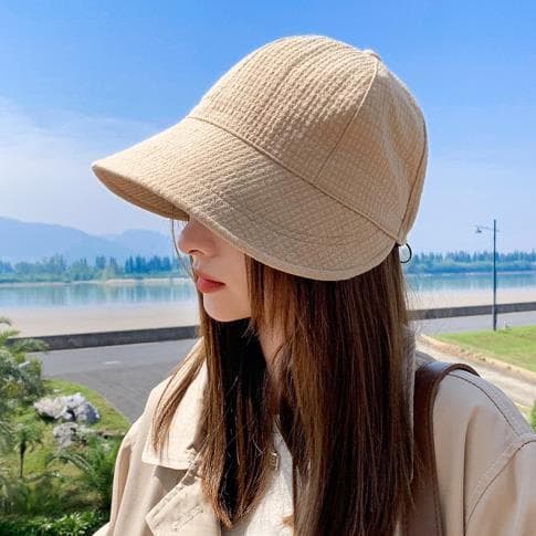 Zhao Lusi Mesmo Estilo Elegante All-Match Primavera Verão Casual All-Match Face-Olhando Pequeno Rosto Simples Cobrindo B