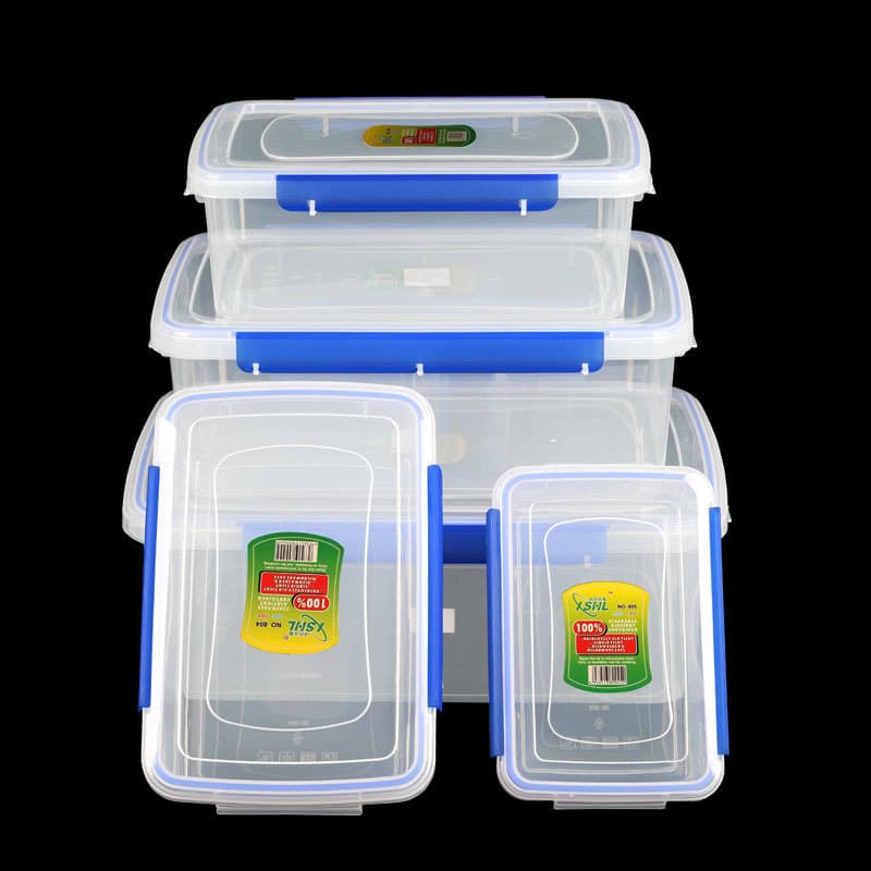 Caixa de armazenamento de alimentos refrigerados dedicados para geladeira, caixa de plástico transparente, caixa selada