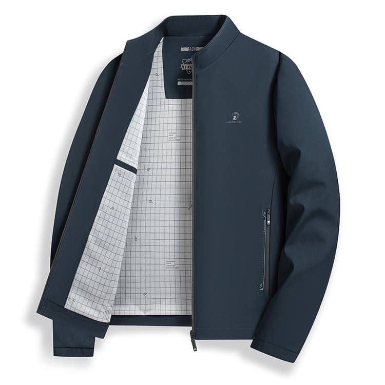 Woodpecker genuíno gola alta leite jaqueta de seda masculina primavera outono novo estilo negócios Casual jaqueta de mod