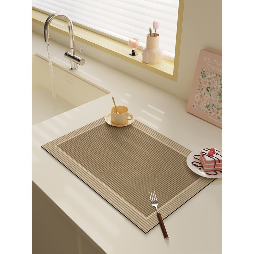 Moderno simples High-End almofada de drenagem de cozinha bancada doméstica diatomácea lama absorvente almofada Anti-esca