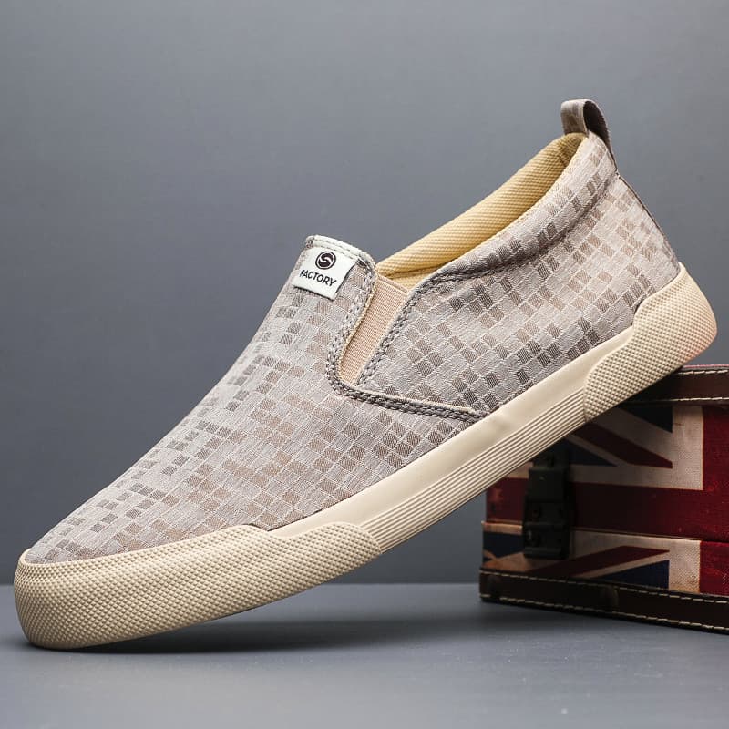 Estação europeia sapatos de lona masculino primavera outono novo estilo Casual um Pedal preguiçoso velho pequim sapatos