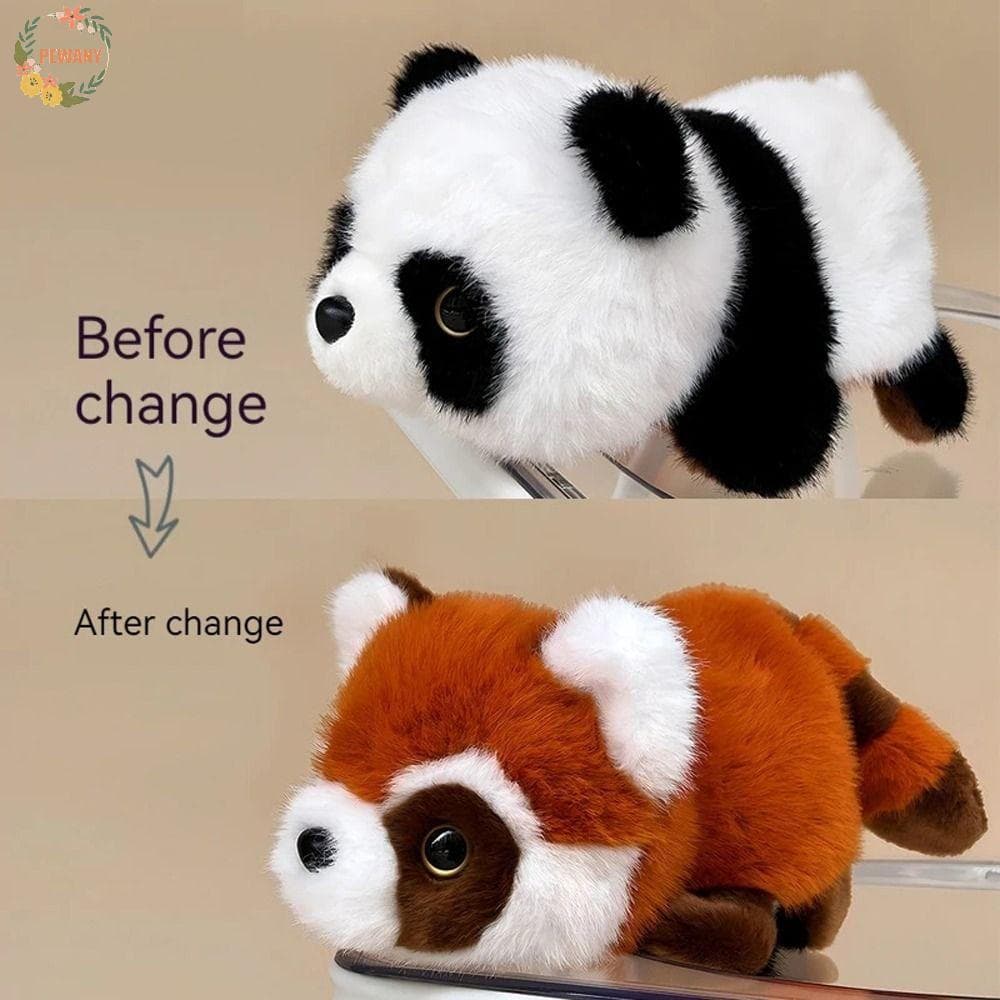 PEEWANY1 Brinquedos De Panda Reversíveis , Boneca De Pelúcia De Guaxinim Com Travesseiro Macio , De Transformação 2 Em 1