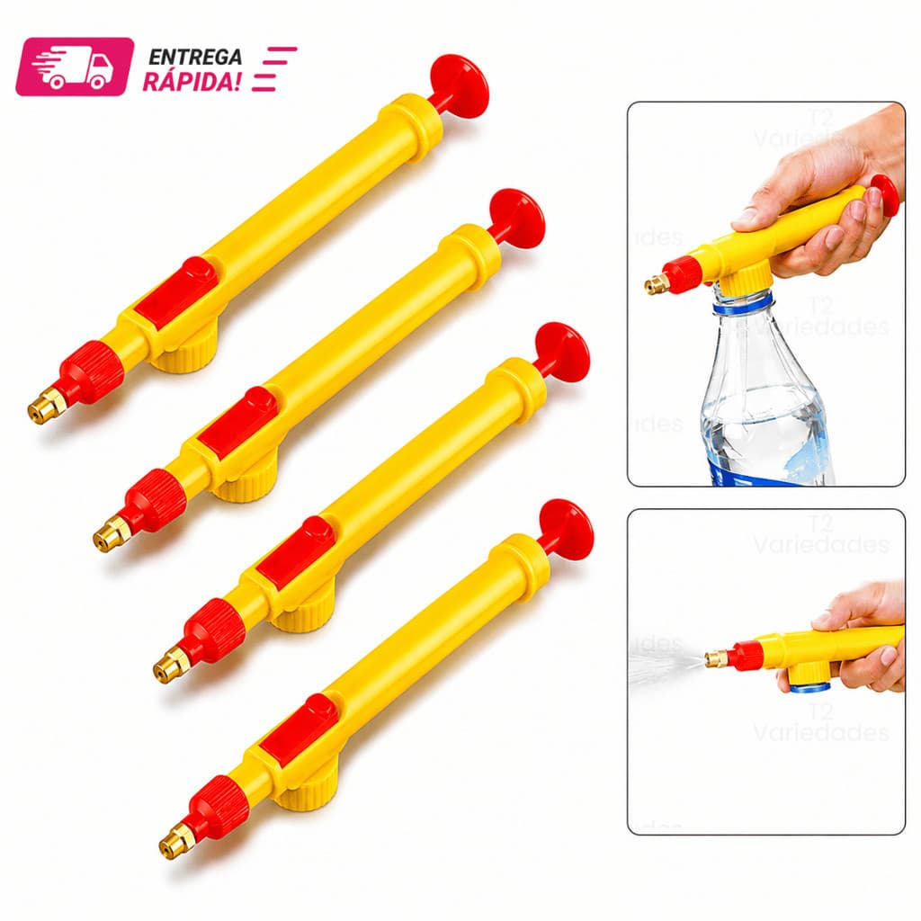 Jogo de 5 Pulverizador Para Garrafa Pet Manual Borrifador Multiuso