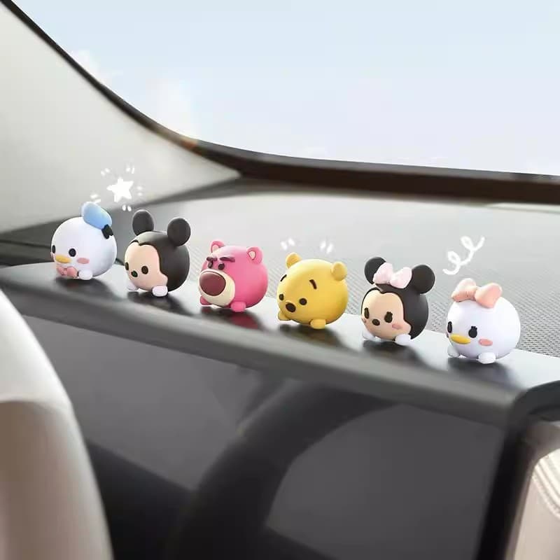 Disney decorações interiores do carro dos desenhos animados bonito Console central tela bateria carro motocicleta decora