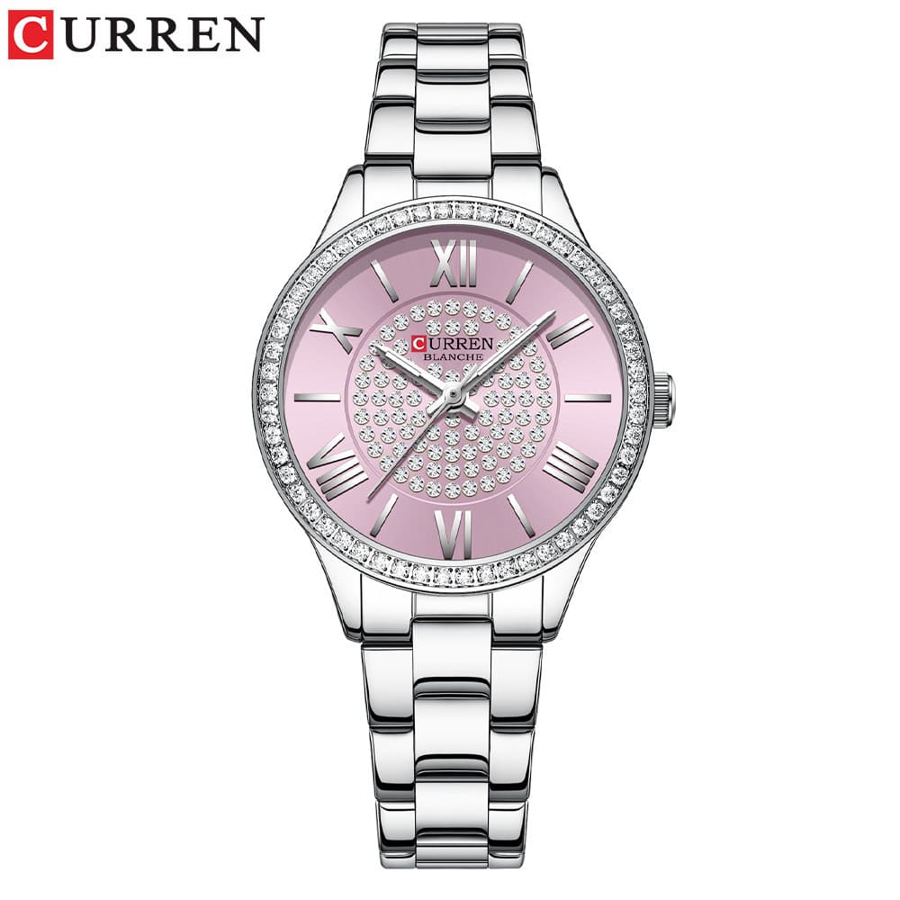 CURREN/CURREN 9084 Relógio feminino à prova d'água com mostrador pequeno de quartzo personagem romano relógio feminino u