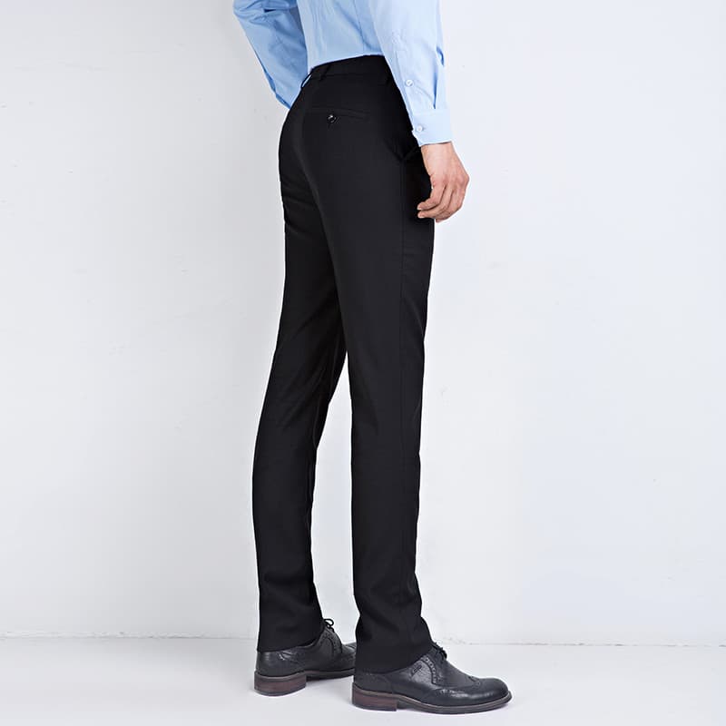 Novo estilo calças pretas masculinas fino-ajuste pés pequenos calças formais soltas macacão Casual desempenho calças de