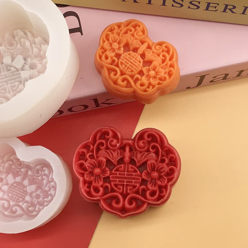 Molde de Silicone Ruyi Lock, Ferramenta Criativa para Confeitaria, Molde para Chocolate, Molde para Velas Aromáticas e S