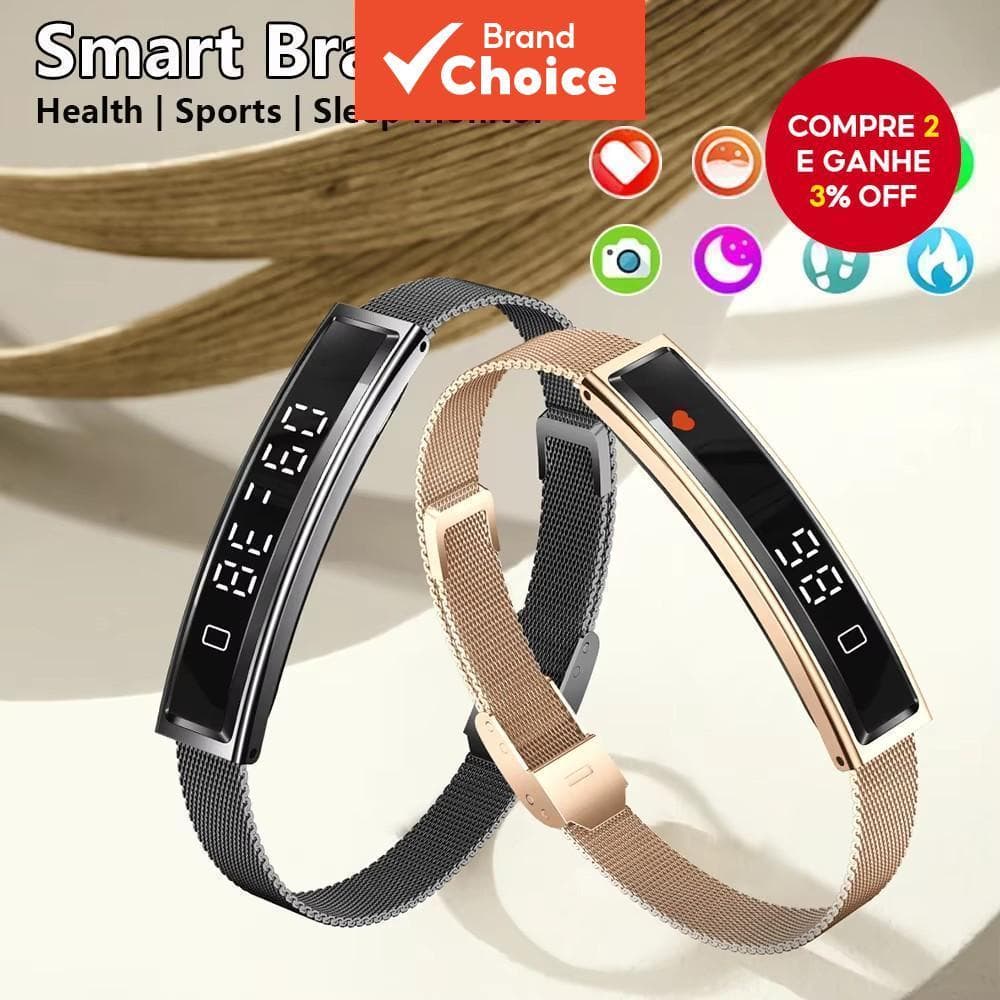 Pulseira Inteligente Masculina Com Monitor de Frequência Cardíaca Rastreador de Atividades Esportiva À Prova D'Água