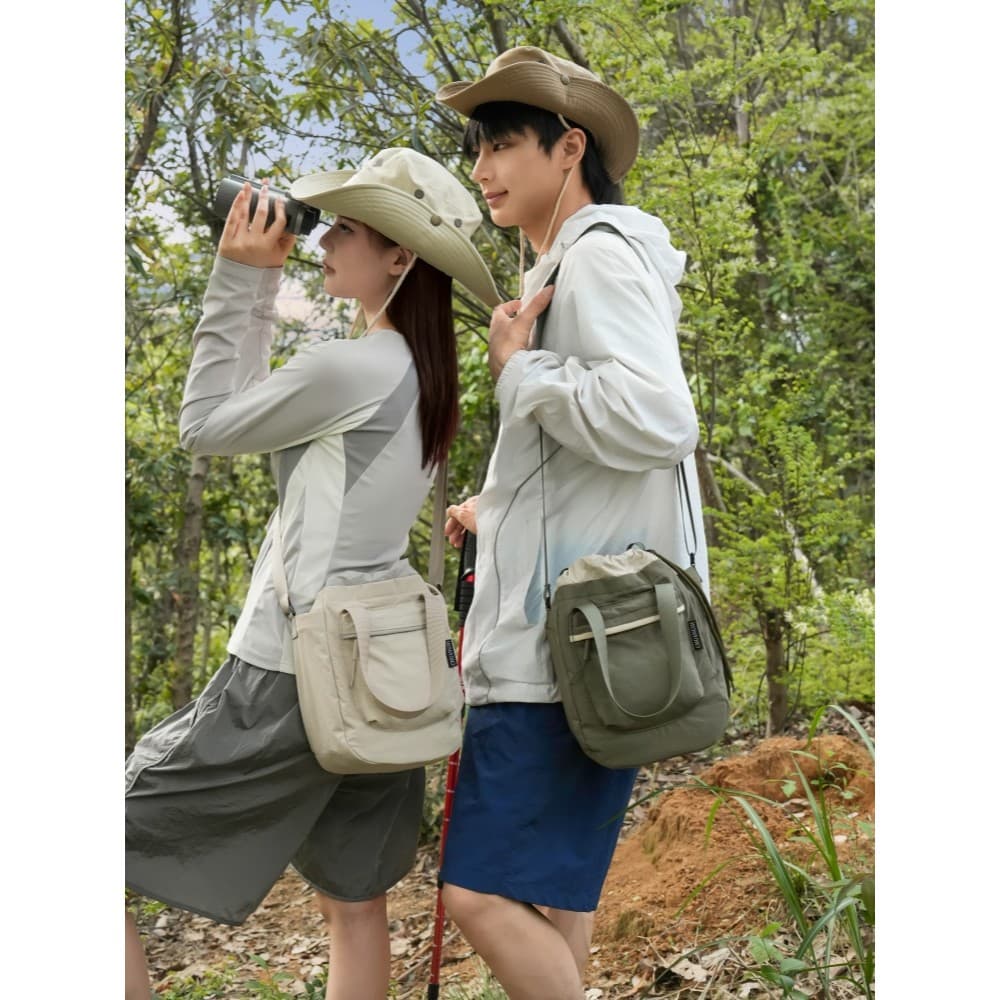 Bolsa balde de pano de náilon feminina esportes ao ar livre novo estilo All-Match saco do mensageiro lazer Commuter saco