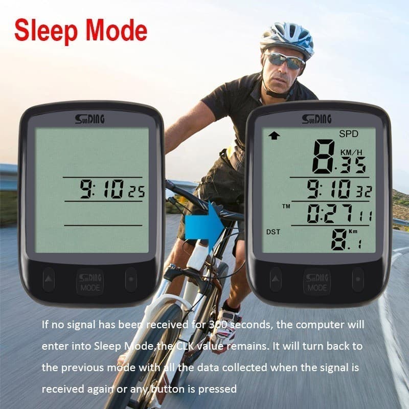 Velocímetro de Bicicleta de Prova D'água Luz Noturna com Luzes,Medido Velocidade Bike