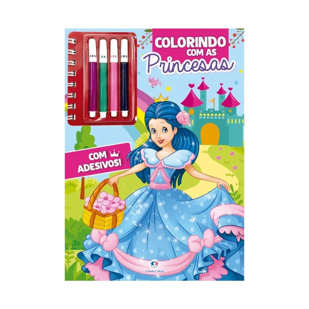 Colorindo com as Princesas com Canetinhas e Adesivos - Ciranda Cultural