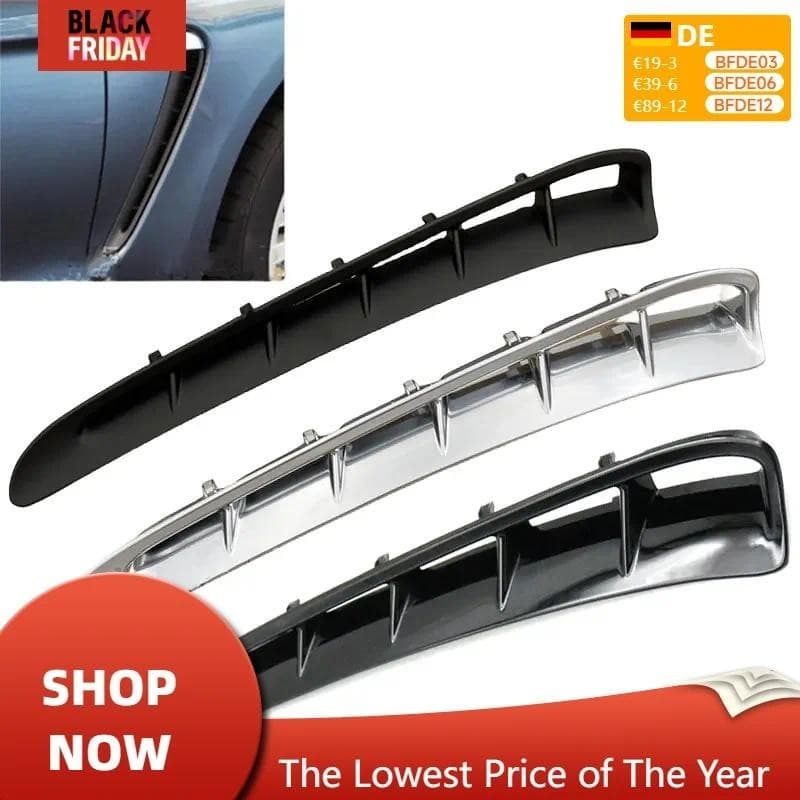 Para Porsche Panamera 2010-2016 Fender Grade Folha Placa Saída De Ar Lantejoulas Decoração Coverauto Peças Do Carro