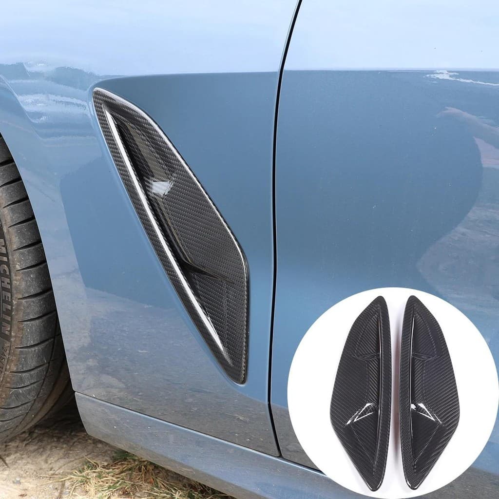 Para BMW Série 8 G15 2019-2023 Fibra De Carbono Real Lado Do Carro Fender Guarnição Quadro Adesivo Decorativo Acessórios