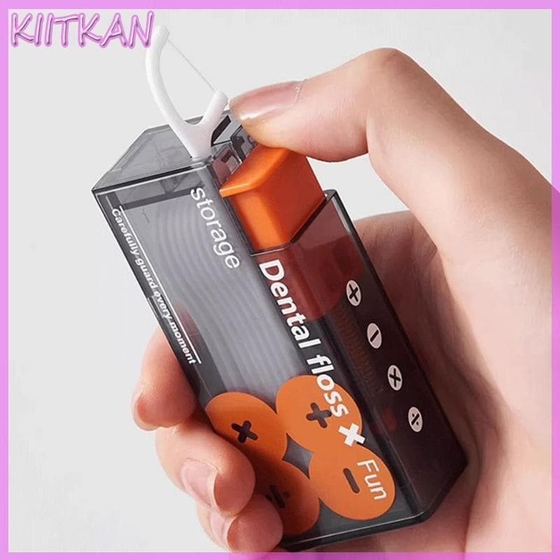 KIITK Floss Holder Case Dispensador Automático Organizador Palito Recipiente Armazenamento À Prova Vazame