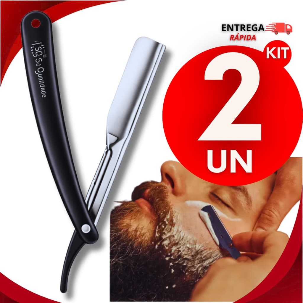 Navalhete Navalha Profissional Para Barbeiros Aço Inox  Acabamento Barba Cabelo Bigode