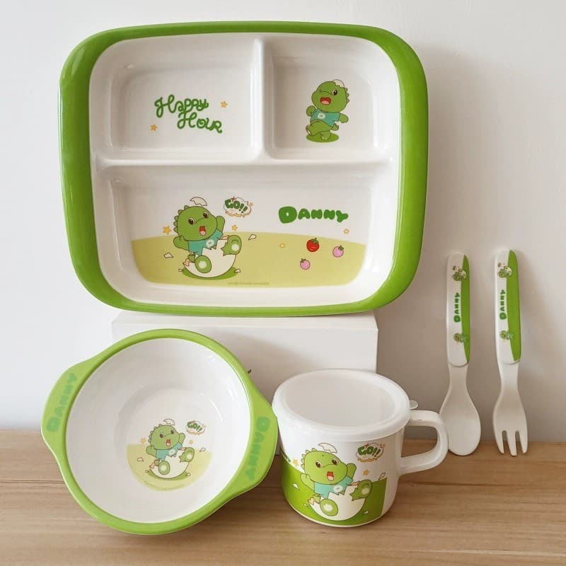 Casca de ovo dragão prato de jantar infantil meninos meninas bebê compartimento prato tigela prato de arroz jardim de in