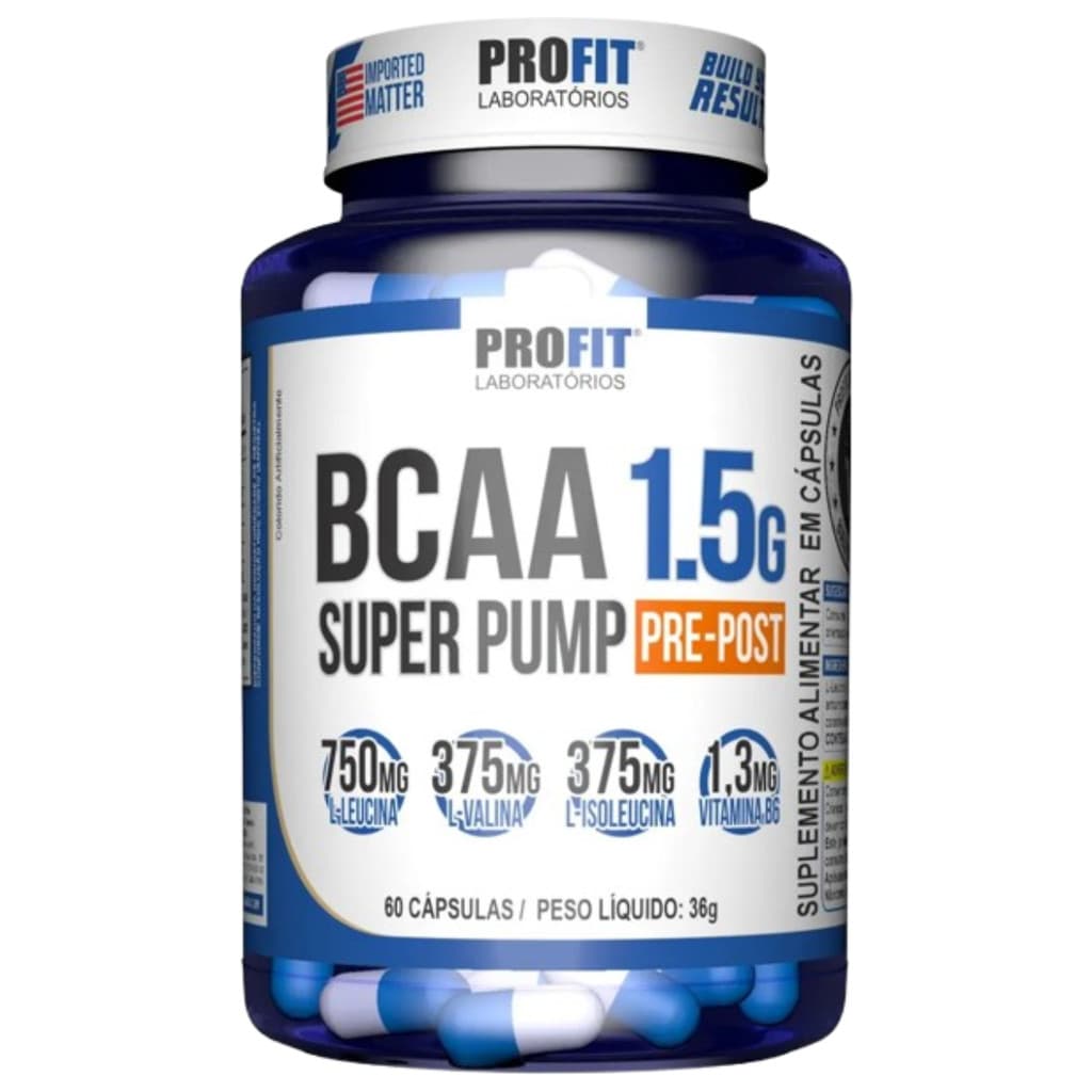 Bcaa Aminoácido 1.5g Super Pump 60caps - Profit Laboratórios
