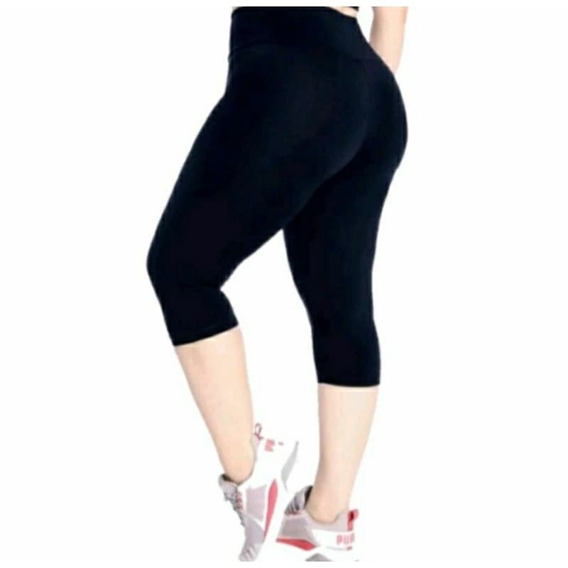Calça Legging Corsário Plus Size Em Suplex Cintura Alta Feminino