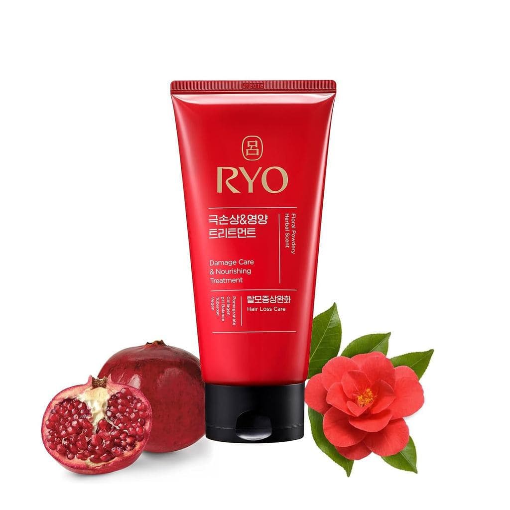 Tratamento nutritivo e reparador contendo ginseng coreano e cafeína RYO - R, máscara capilar de condicionamento profundo