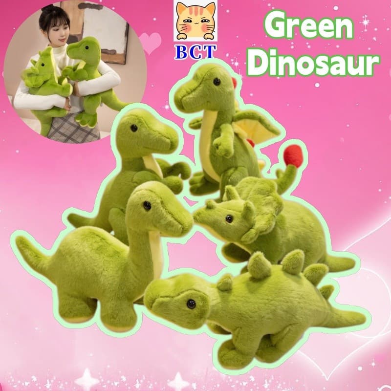 BCT Boneca De Pelúcia De Dinossauro Fofo Kawaii Triângulo Dragão Rei Espada Brinquedo Divertido De Fogo Verde Pescoço Lo