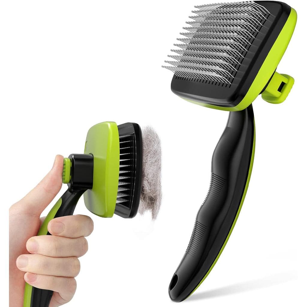 Escova Autolimpante Pecute para Cães e Gatos, Escova Leve para Remover Pelos Soltos e Massagear, Escova para Gatos Remov