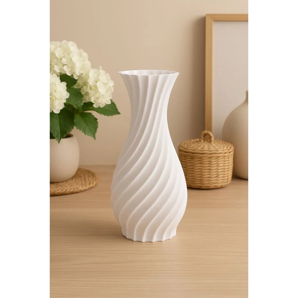 Vaso Decorativo Moderno Em Espiral