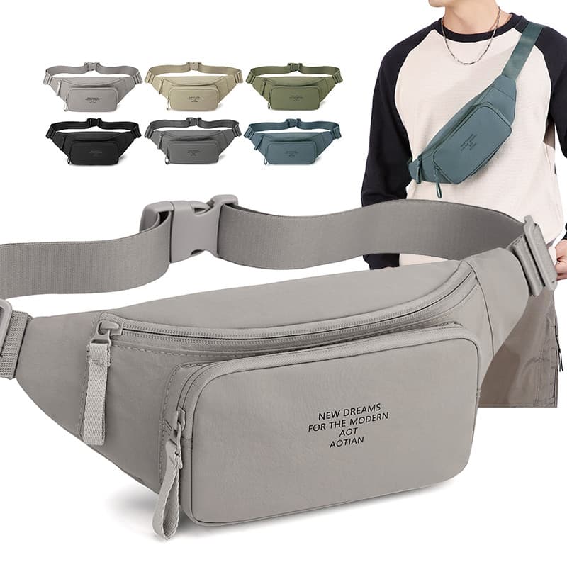 Bolsa de cintura 2026 novo estilo masculino leve simples saco de peito Casual esportes saco do mensageiro Multi-bolso sa