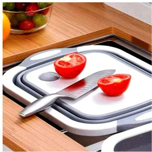 Tabua Escorredor Cesta De 3 Em 1 Alimentos Dobrável Retrátil Silicone Multifuncional Cozinha md-055