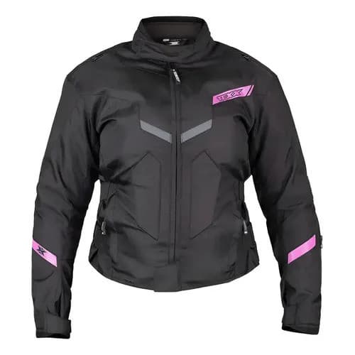 Jaqueta Moto Texx New Strike V3 Lady Feminina Preta E Rosa