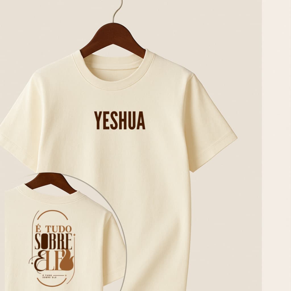 Camiseta Infantil Juvenil Unissex Yeshua Jesus Moda Cristã Religiosa Igreja Kids 2 ao 16