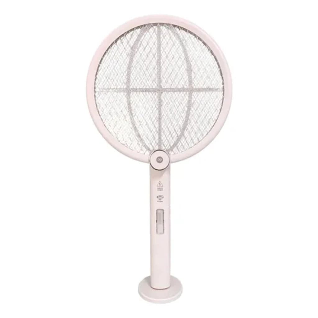 Raquete Elétrica Mata Mosquitos com Base e Luz UV DP839 – Recarregável e Eficiente